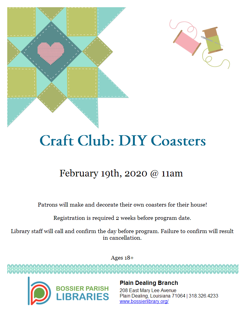 Craft Club: DIY Coasters 