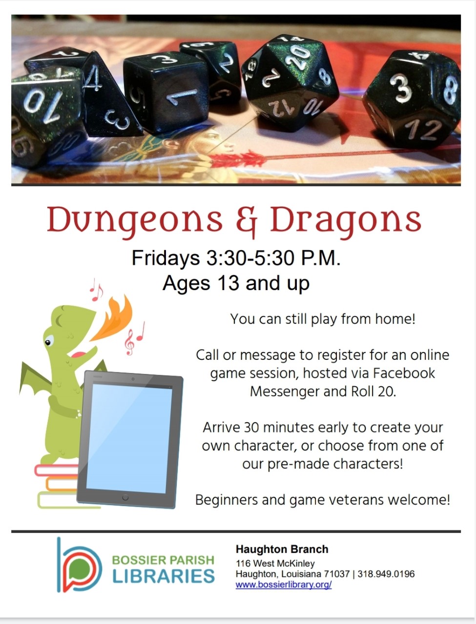 Flyer for dungeons and dragons