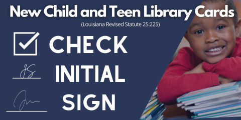 New Child and Teen Library Cards
