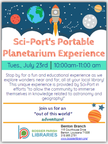 Sci-Port's Portable Planetarium Experience Flyer
