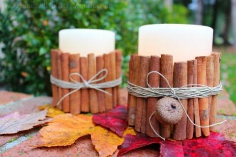 cinnamon candle holders